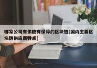 哪家公司有供应有保障的区块链[国内主要区块链供应商特点]